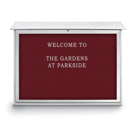 United Visual Products Indoor Enclosed Combo Board, 42"x32", Satin Frame/Green & Cinnabar UVCB4232-GREEN-CINNABA